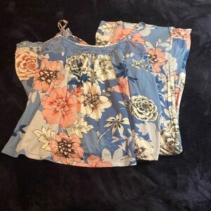 In Bloom by Jonquil Floral Blue Pajama Set
